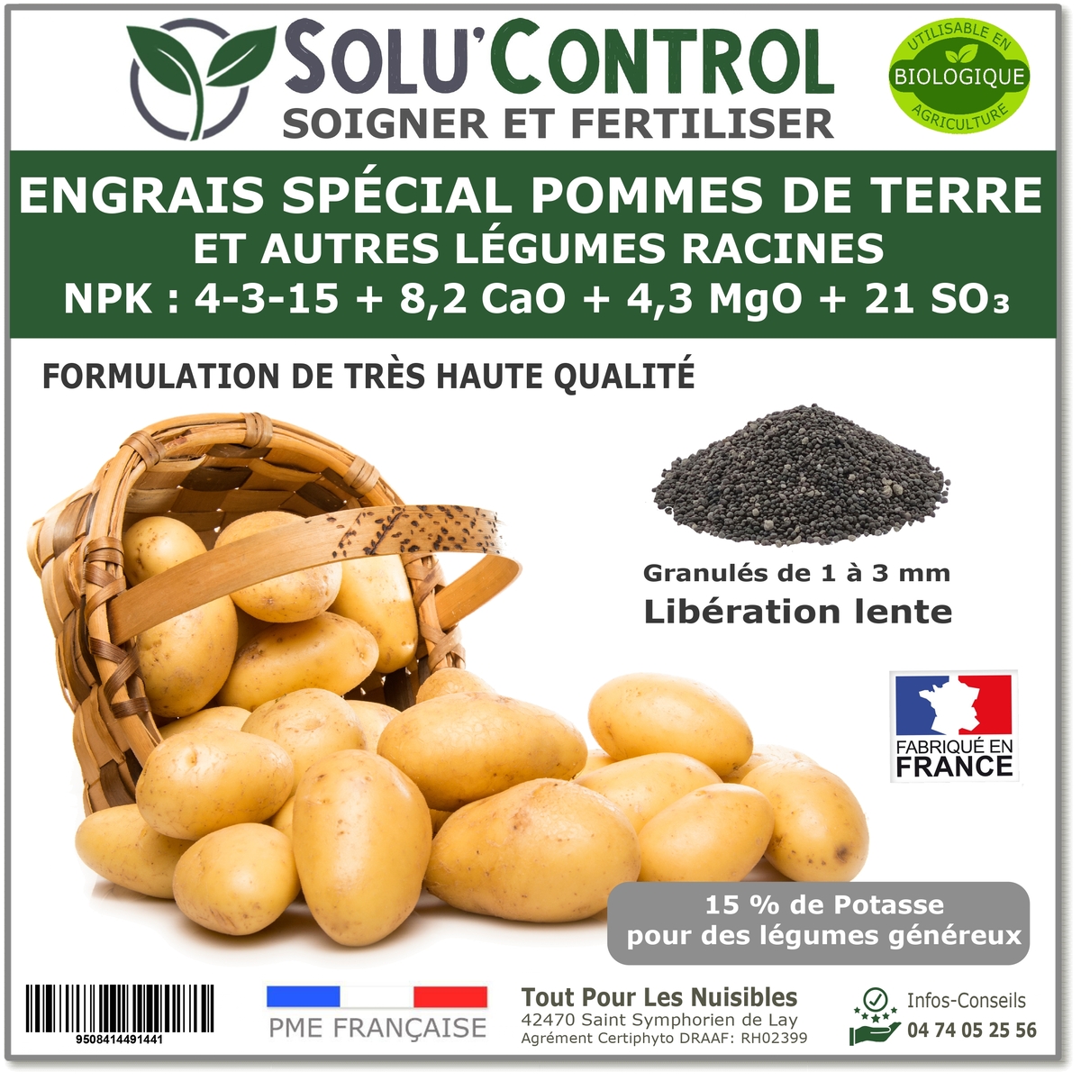Engrais pomme de terre SOLU'CONTROL