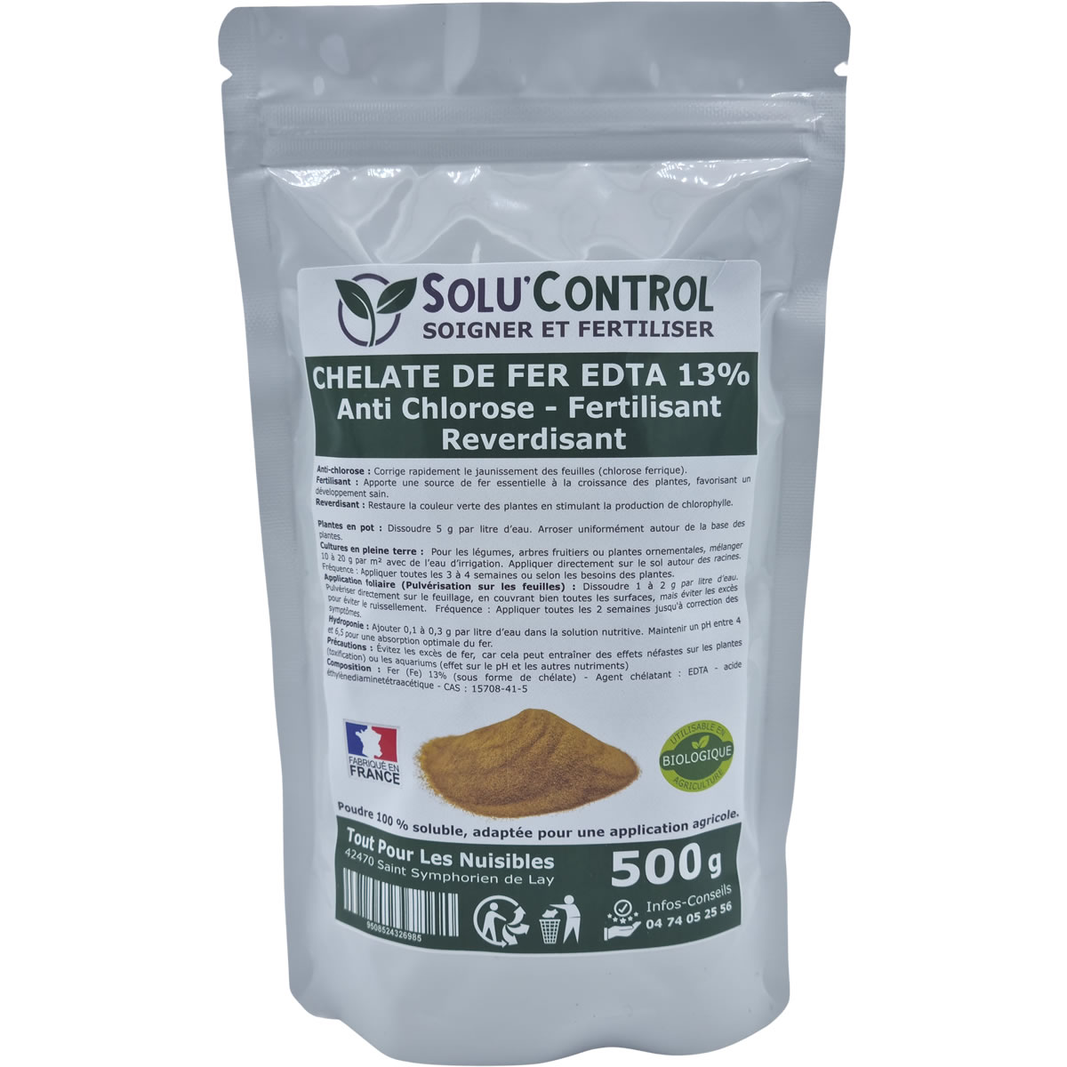 Sachet Fer EDTA 13% SOLU'CONTROL - 500g