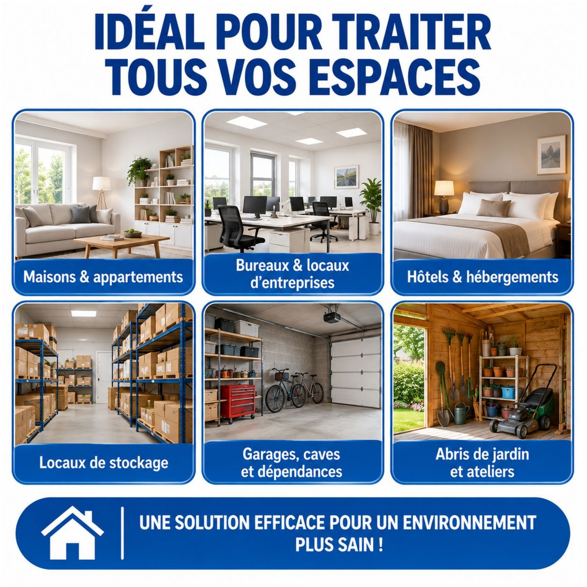 Insecticide fumigène - Lieux d'application