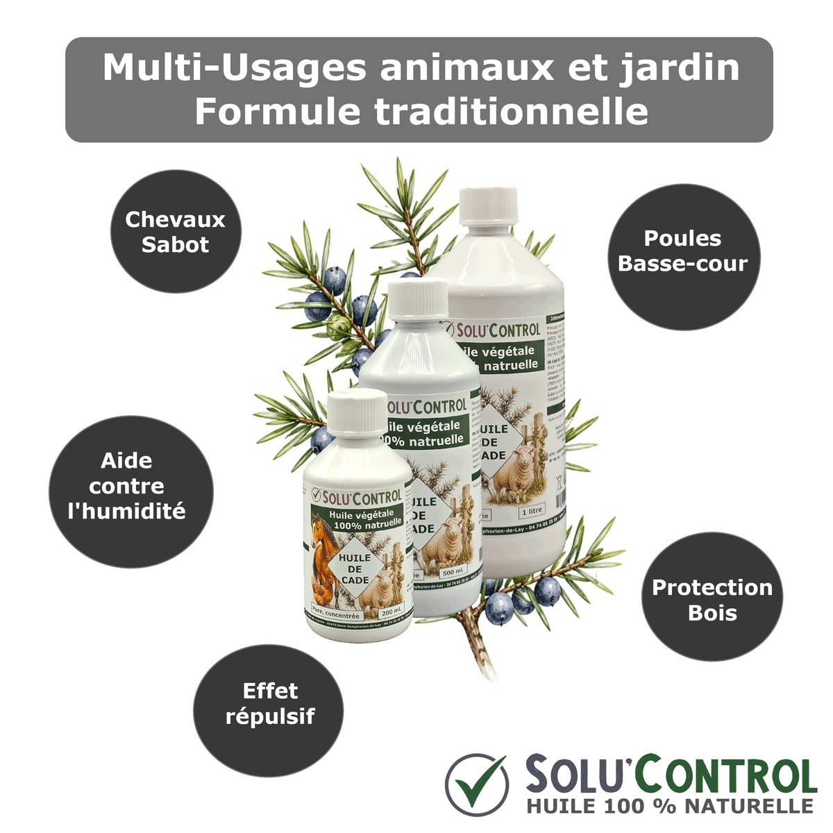 Huile de Cade Pure et Concentrée – Usages