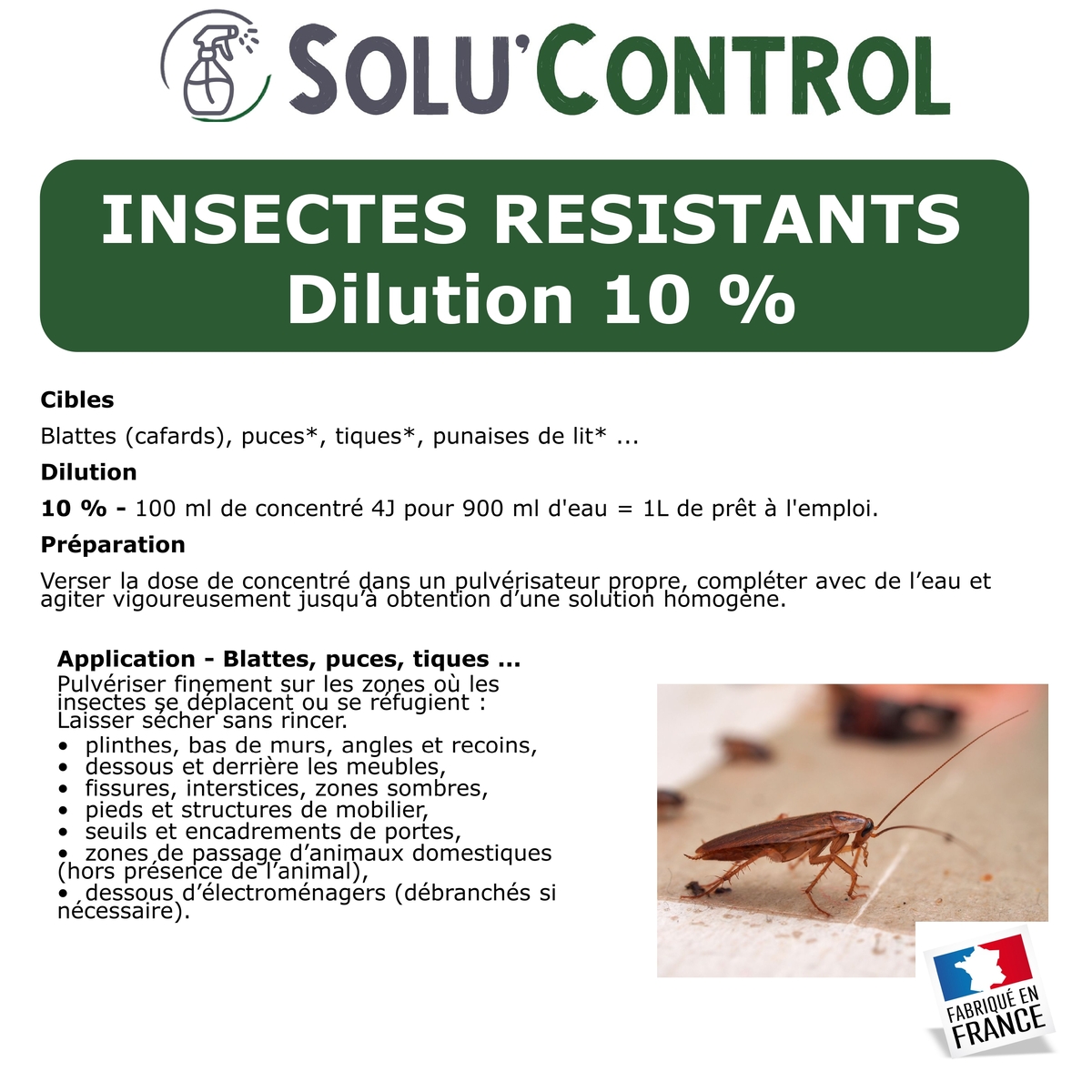 Insecticide 4J concentré Insectes resistants