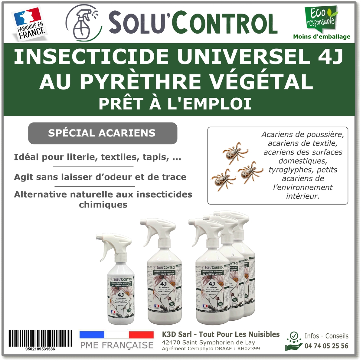 Insecticide Végétal 4J Acarien