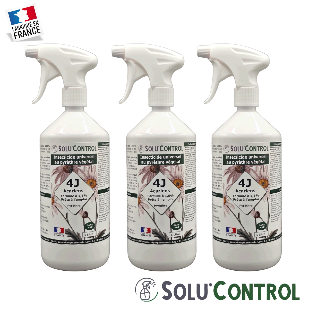 Insecticide 4J PAE Acarien - Flacon 3L