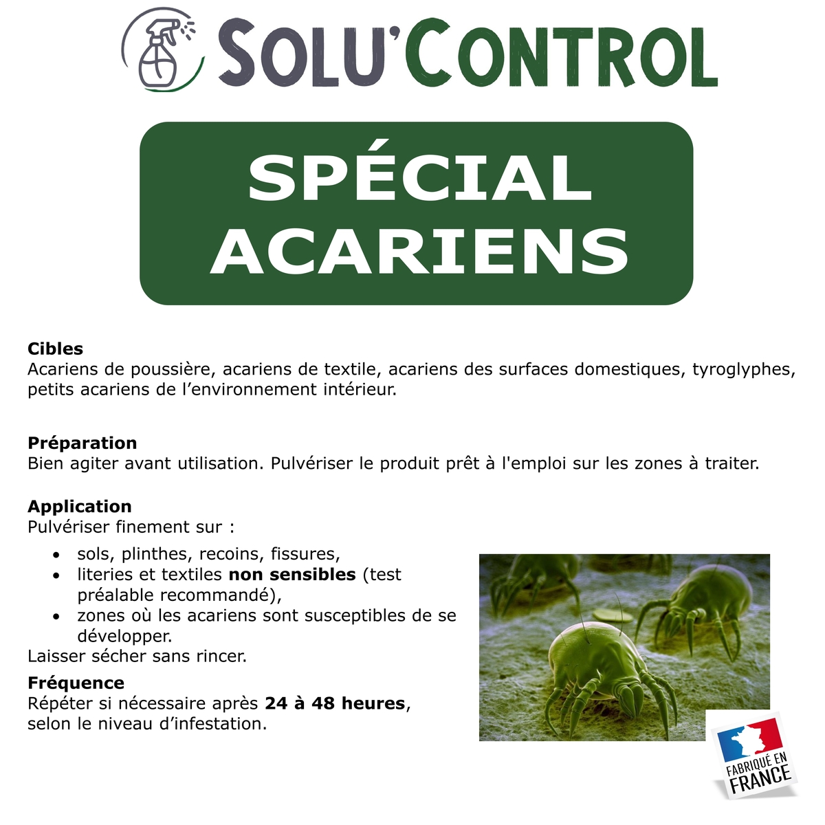 Insecticide 4J PAE Acarien