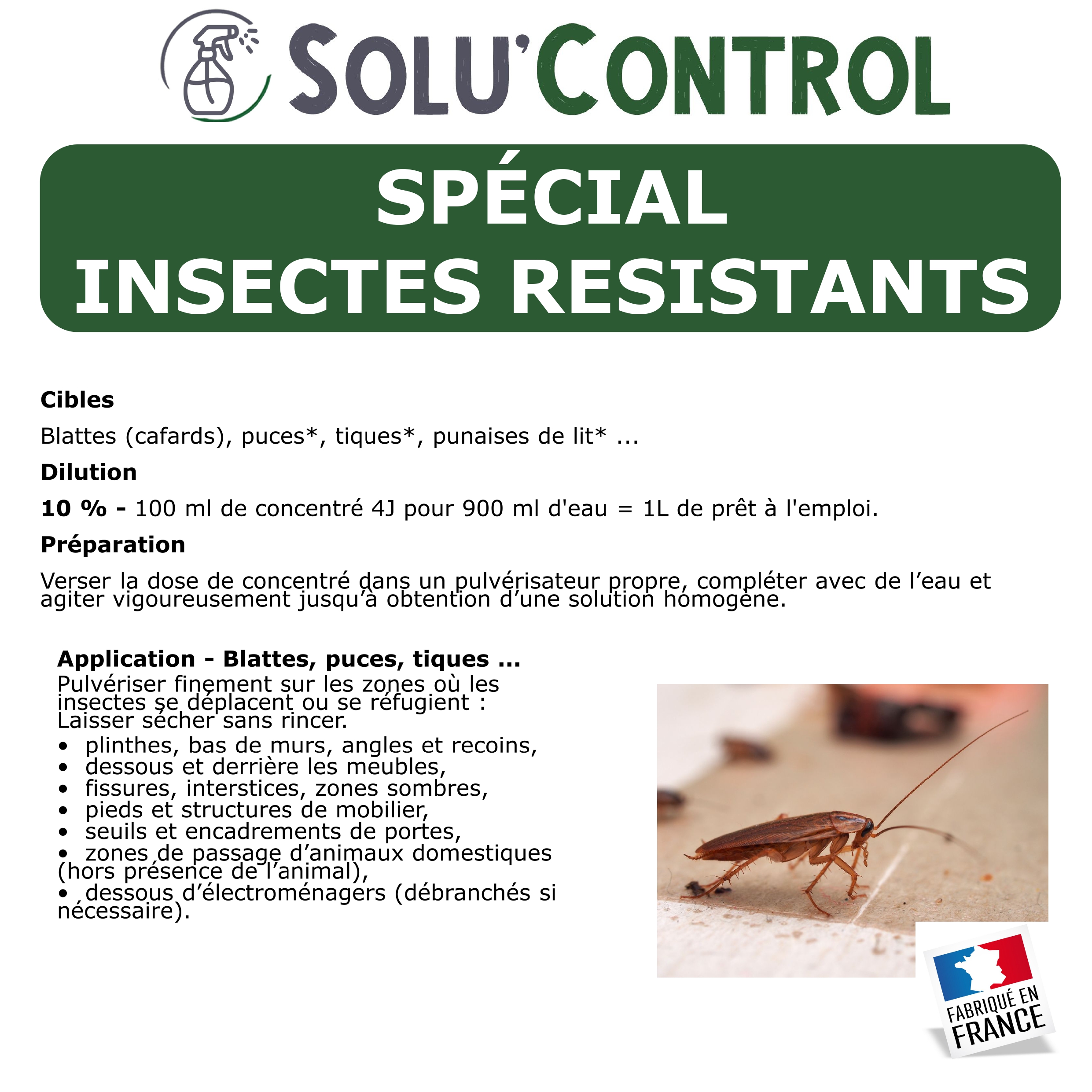 Insecticide 4J PAE Insectes resistants