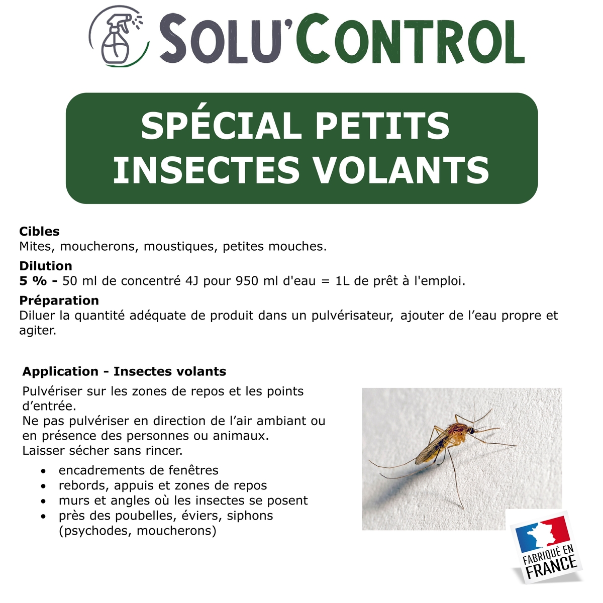 Insecticide 4J PAE Insectes Volants