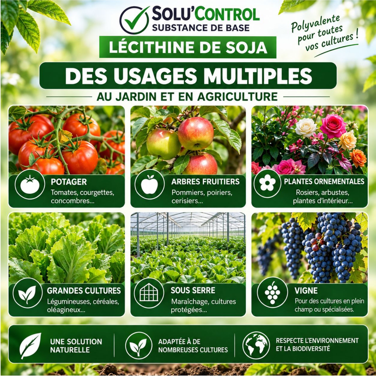 SOLU'CONTROL - Lécithine de soja - Cultures