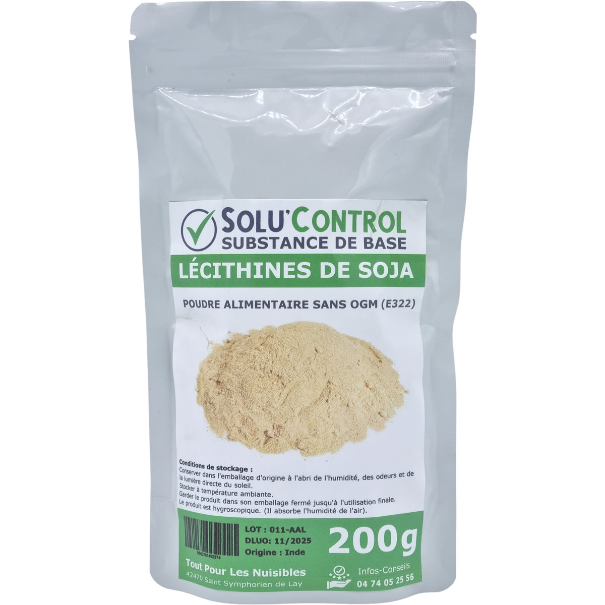 Lécithine de soja - Sachet de 200g