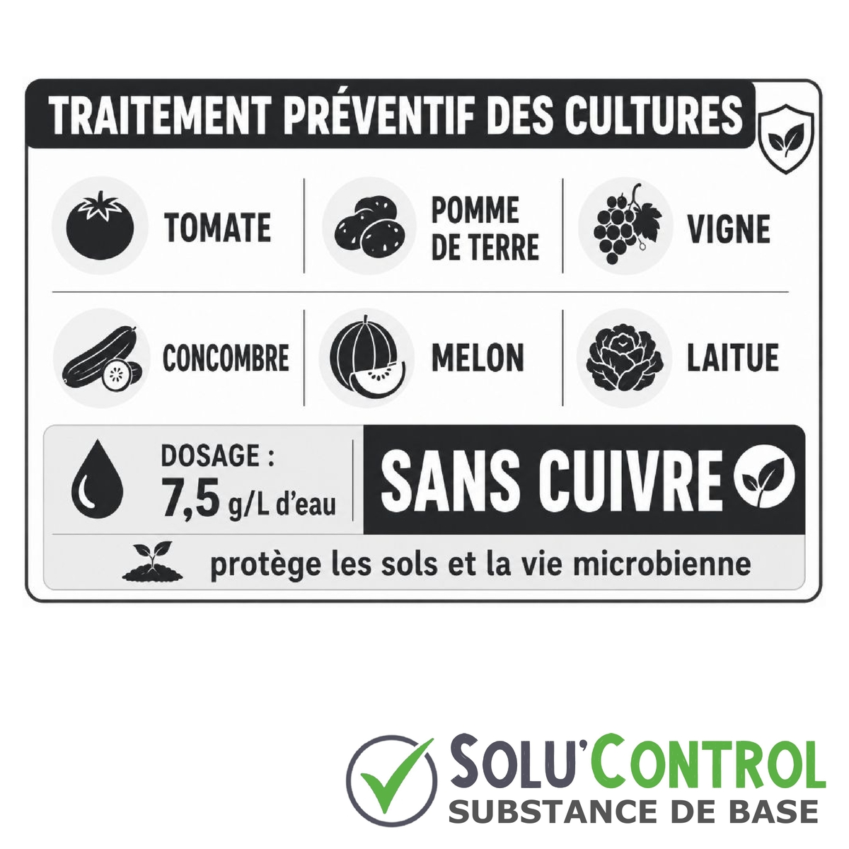 Lécithine de soja Anti-Mildiou - SOLU'CONTROL - Usages
