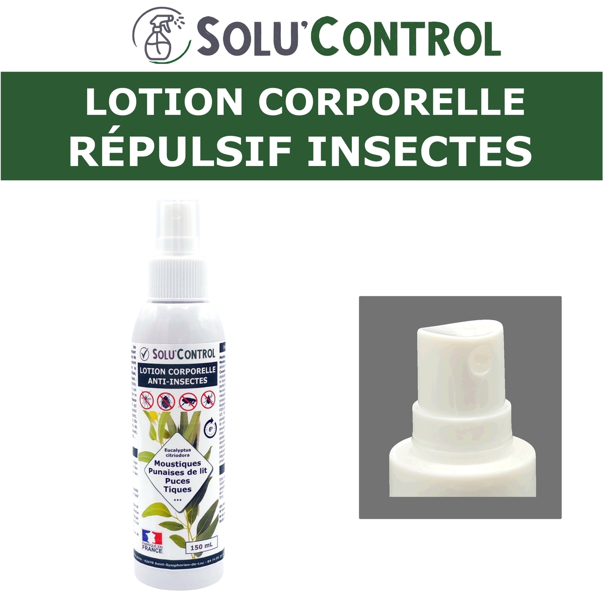 Lotion Corporelle Répulsif Insectes, Solu'Control 150ml