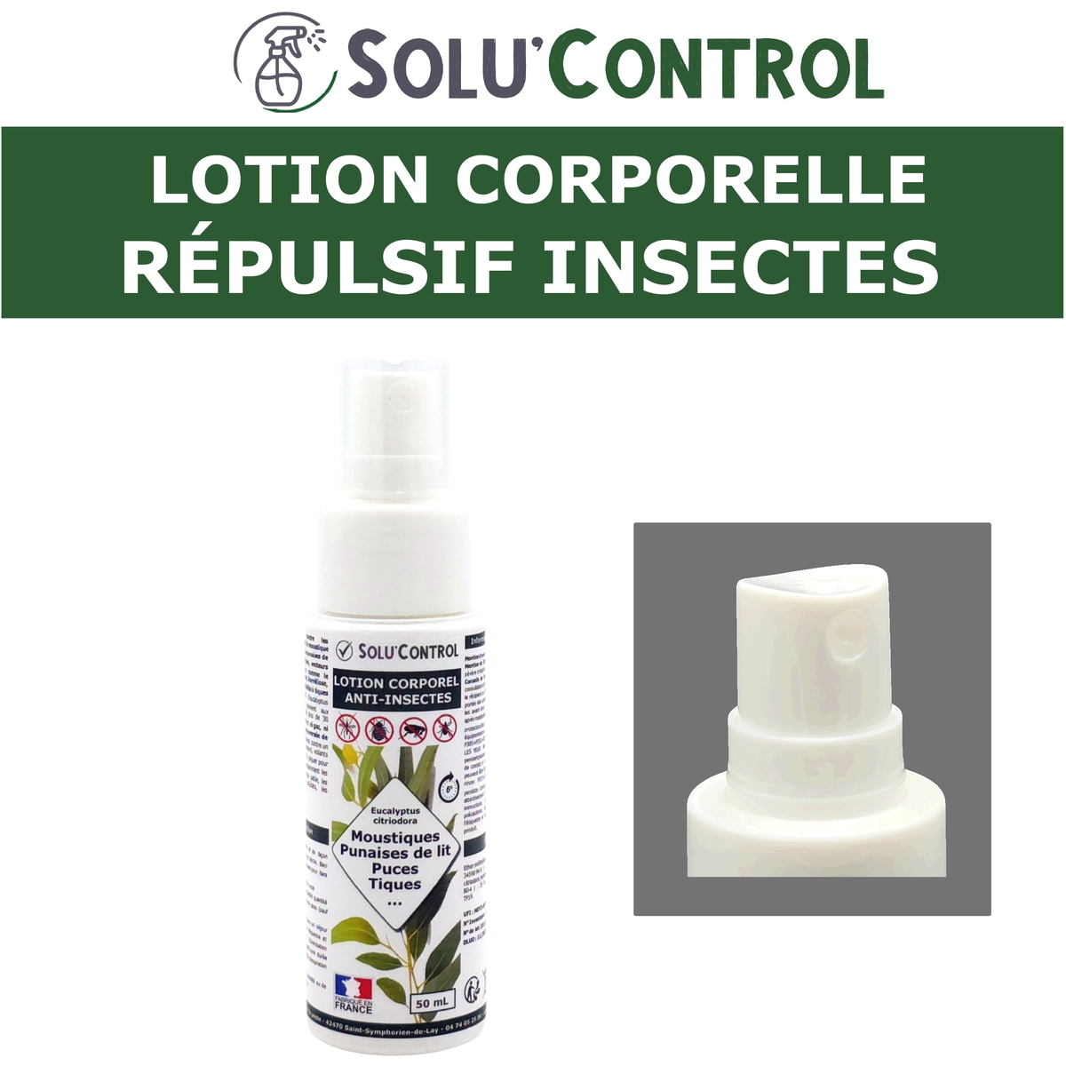 Lotion Corporelle Répulsif Insectes, Solu'Control 50 ml
