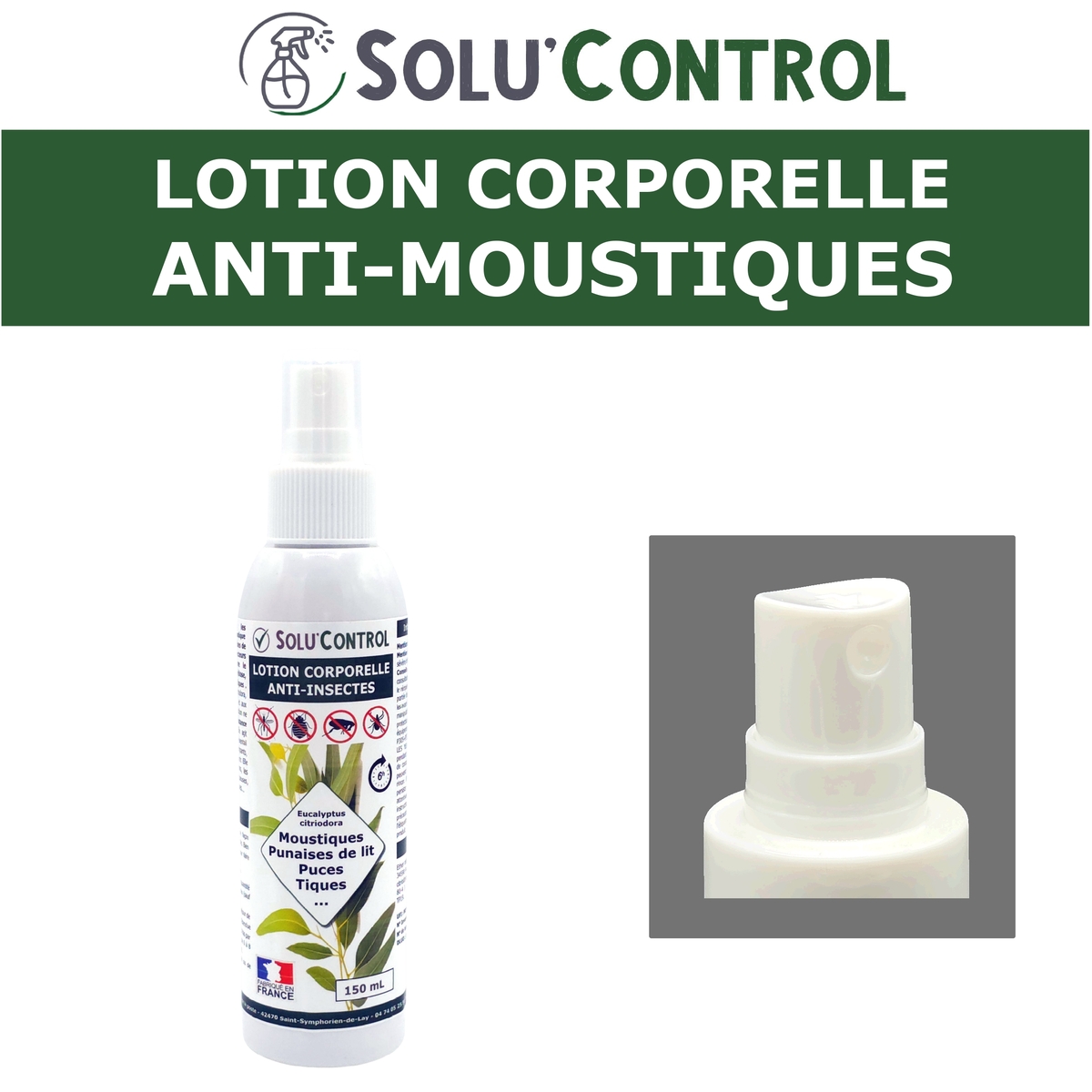 Lotion Corporelle Répulsif Moustiques, Solu'Control 150ml