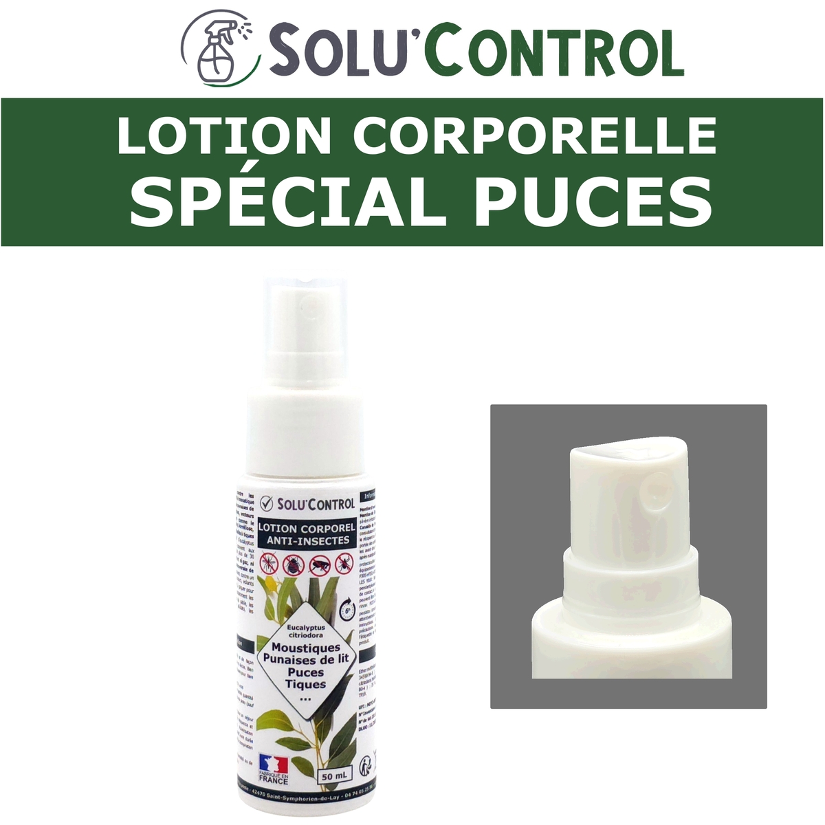 Lotion Corporelle Répulsif Puces, Solu'Control 50 ml