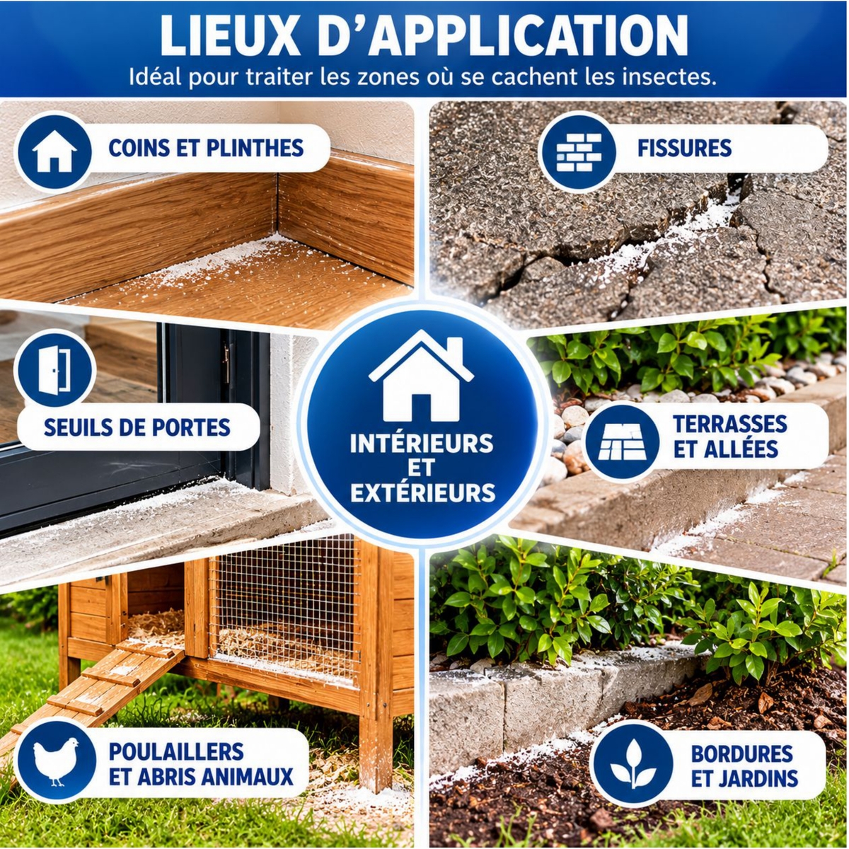 Poudre insecticide Solu'control - Lieux