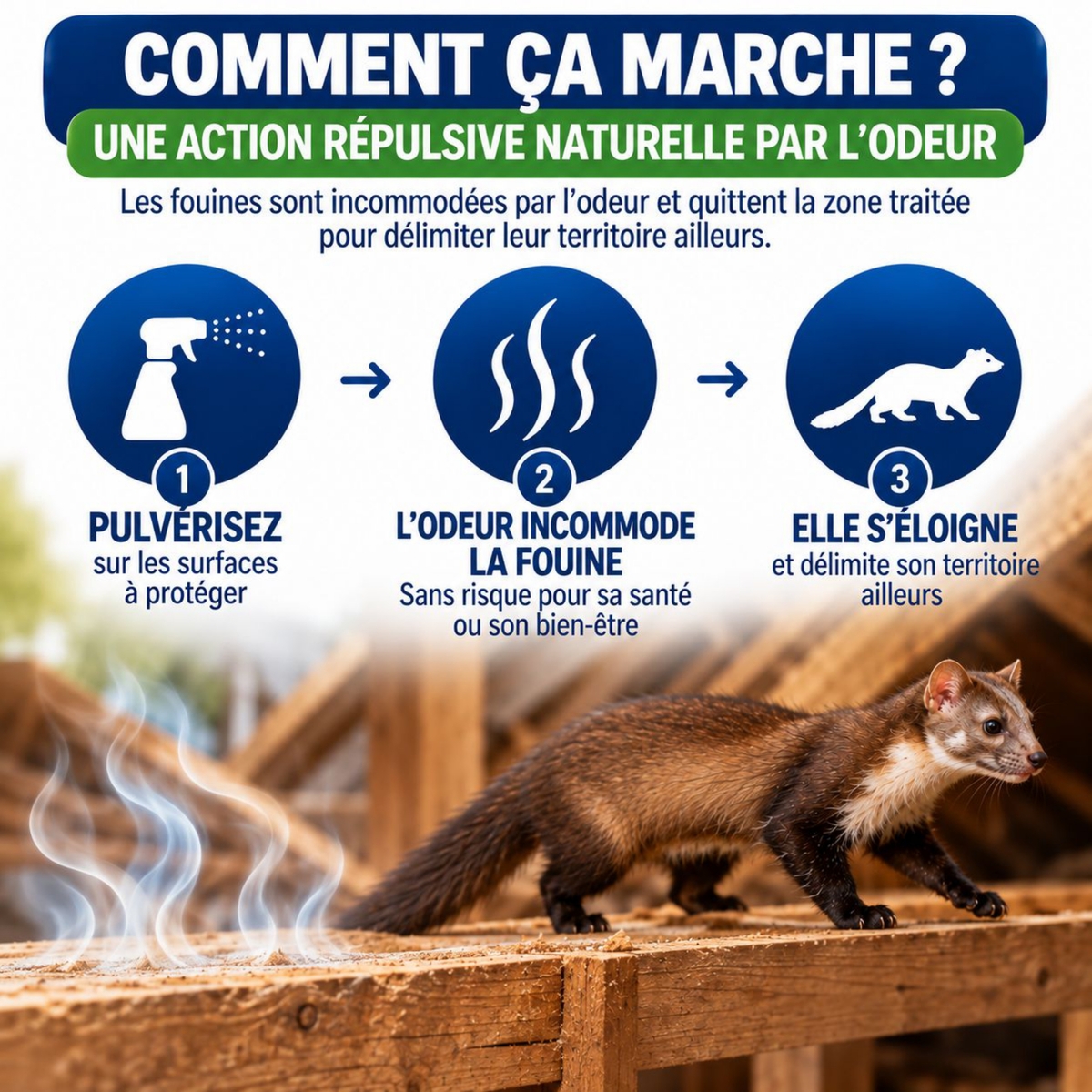 SOLU’CONTROL – Répulsif fouines – Mode d'action