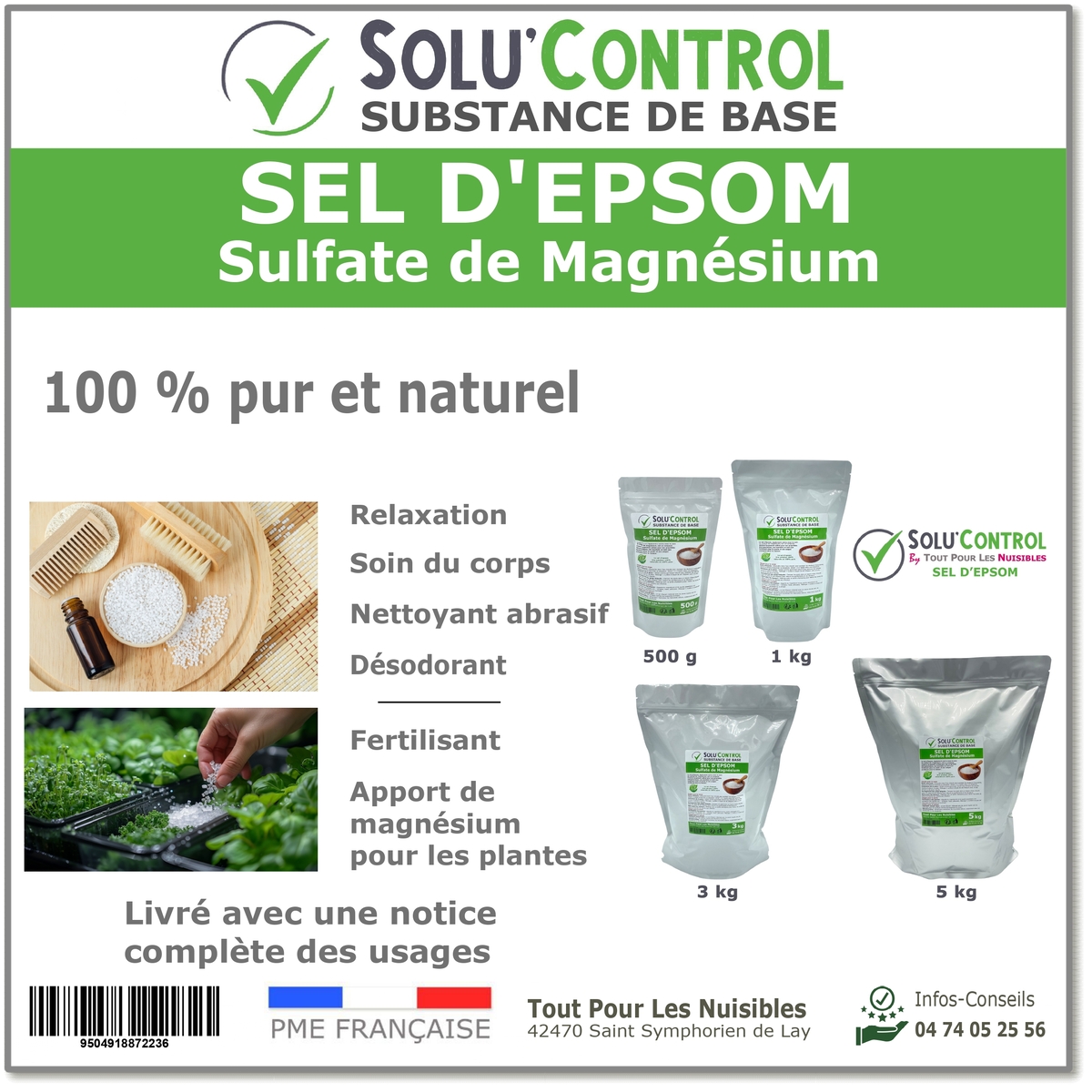 Sel d'epsom Sulfate de Magnésium 100% Naturel-master
