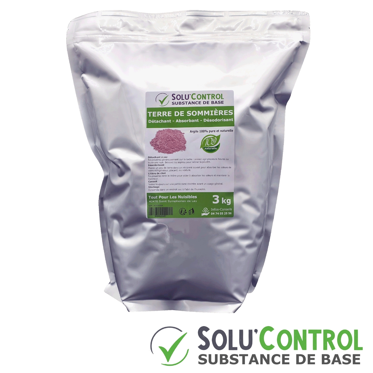 Sachet terre de Sommières SOLU'CONTROL - 3kg