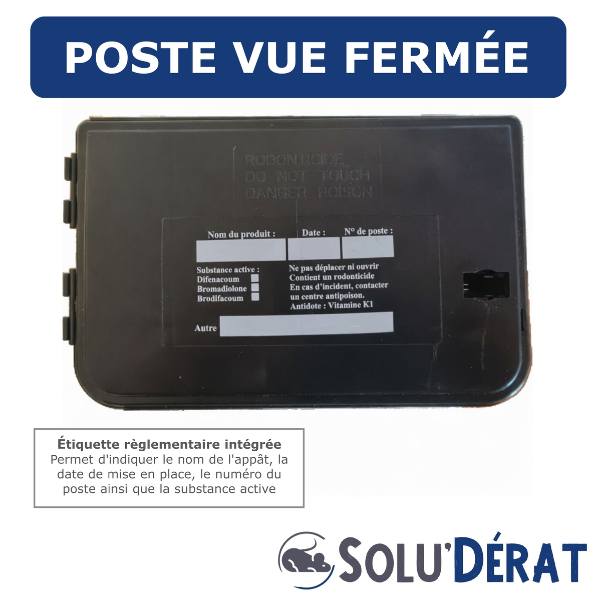 SOLU'DERAT - Poste d'appâtage - Vue fermée