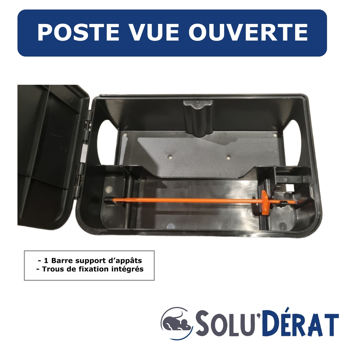 SOLU'DERAT - Poste d'appatage Tous rongeurs - Vue ouverte