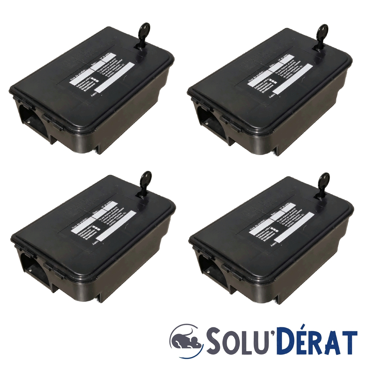 SOLU'DERAT - Poste d'appatage Tous rongeurs x4