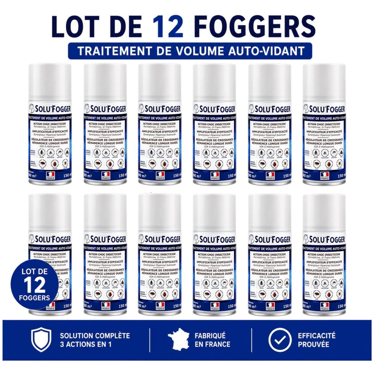 SOLU'FOGGER - 12 Aérosols 150ml