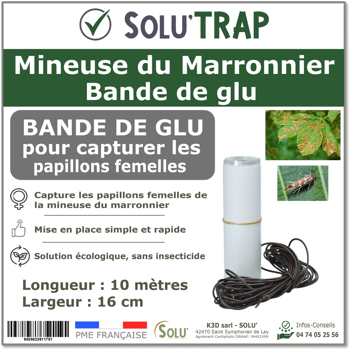Bande glu 10m - Mineuse du marronnier - SOLU'TRAP