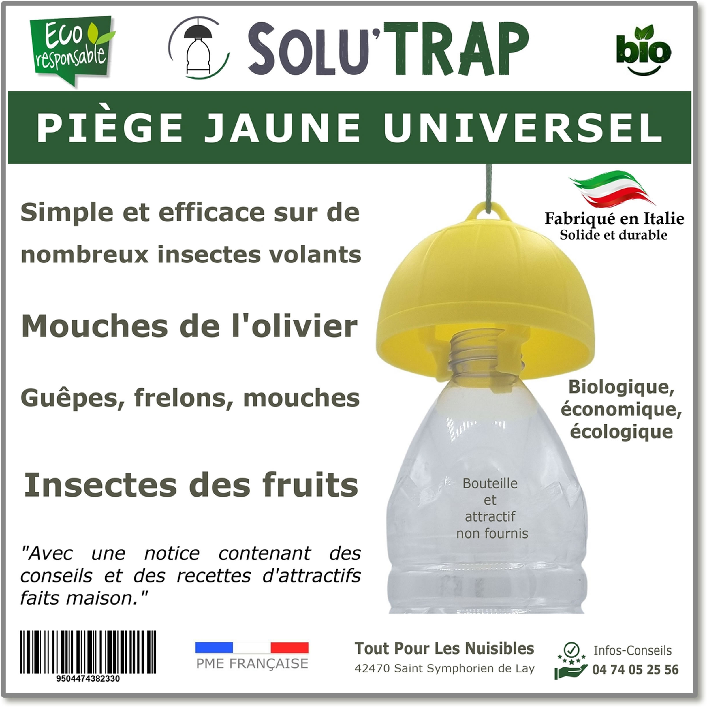 SOLUTRAP - Piège jaune avec bouteille- MASTER