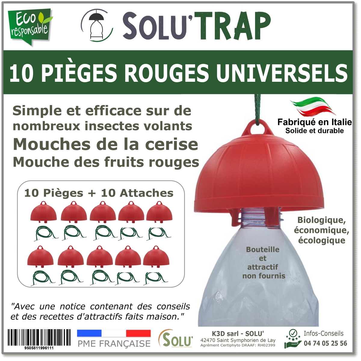 SOLUTRAP - 10 Pièges universels Rouge