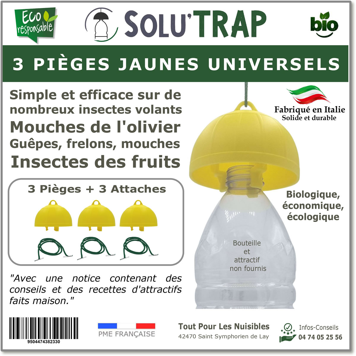 SOLUTRAP - 3 Pièges universels Jaunes