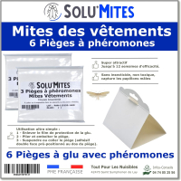 SoluMites - Lot de 6 Pièges pour les mites des vêtements