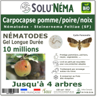 Traitement Carpocapse pomme, poires et noix - 10 millions Nématodes SF