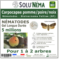 Traitement Carpocapse pomme, poires et noix - 5 millions Nématodes SF