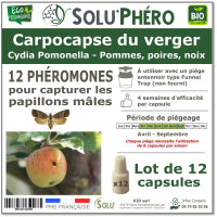 Soluphero - Phéromone carpocapse du verger par 12
