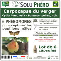 Soluphero - Phéromone carpocapse du verger par 6