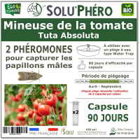 2 Phéromones contre Mineuse de la tomate 90 jours, Tuta absoluta