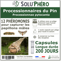 Phéromone pour attirer et piéger le papillon male de la processionnaire du pin par 12
