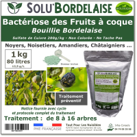 Bouillie Bordelaise Non Colorée spécial bactériose des fruits à coque, SOLU'BORDELAISE- Sachet de 1kg