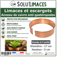 Anneau de Cuivre Anti-Limaces et Escargots SOLU'LIMACES - Vendu à l'unité