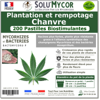 Comprimés biostimulants, SOLU'MYCOR Chanvre - 200 pastilles