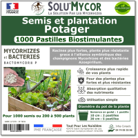 Comprimés biostimulants, SOLU'MYCOR Potager - 25 pastilles