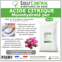 Acide citrique monohydraté pur -  Sachet de 25kg