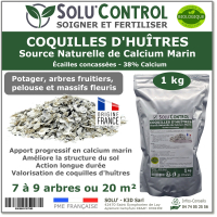 Écailles de Coquilles d'Huîtres Concassées – SOLU'CONTROL - Sachet de 1 kg