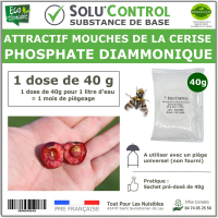 Phosphate Diammonique, appât naturel contre la mouche de la cerise, SOLU'CONTROL - 40g