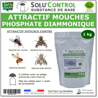 Phosphate Diammonique, appât naturel contre les mouches des fruits, SOLU'CONTROL - Sachet de 1Kg