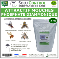 Phosphate Diammonique, appât naturel contre les mouches des fruits, SOLU'CONTROL - Sachet de 3kg