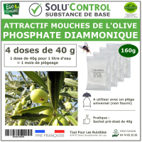 Phosphate Diammonique, appât naturel contre la mouche de l'olive, SOLU'CONTROL - 160g