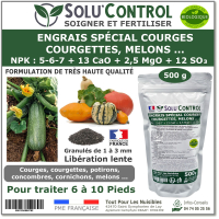 Engrais Spécial Courges, courgettes et autres cucurbitacées, SoluControl - Sachet de 500g