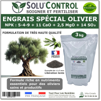 Engrais Olivier SOLU'CONTROL - 3kg