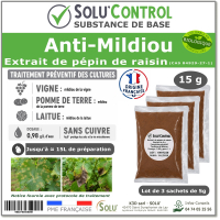 Extrait pépin de raisin Anti-Mildiou - Sachet de 15g - SOLU'CONTROL