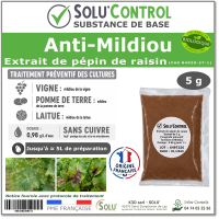 Extrait pépin de raisin Anti-Mildiou - Sachet de 5g - SOLU'CONTROL